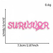 Pink Ribbon Patch Set ( 8 Patches)