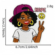 Girl Power Cartoon Patches
