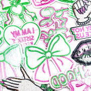Green Pink Sisterhood Patches Set (11 patches)