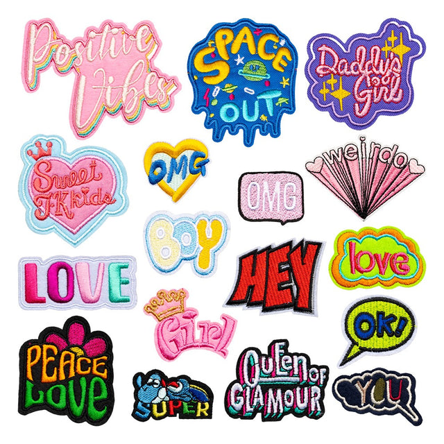 Letters Iron On Embroidery Patches